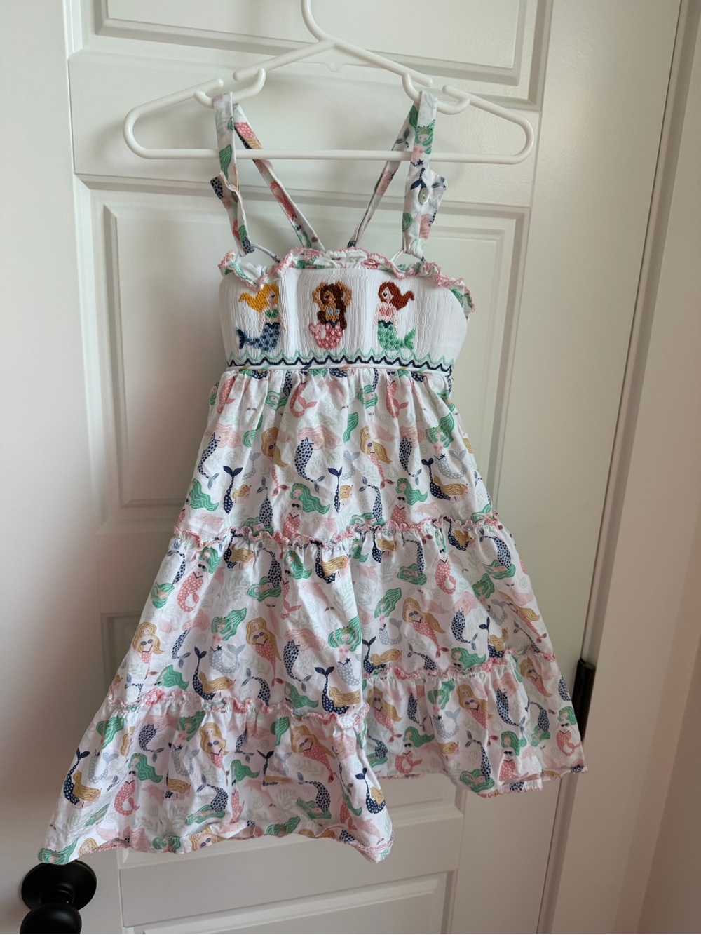 Shrimp & Grits Girls Mermaid Midi Smocked Sundress